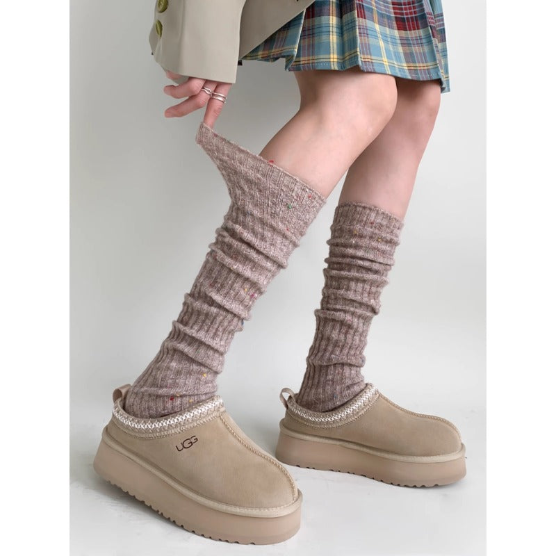Colorful Confetti Ribbed Leg Warmers