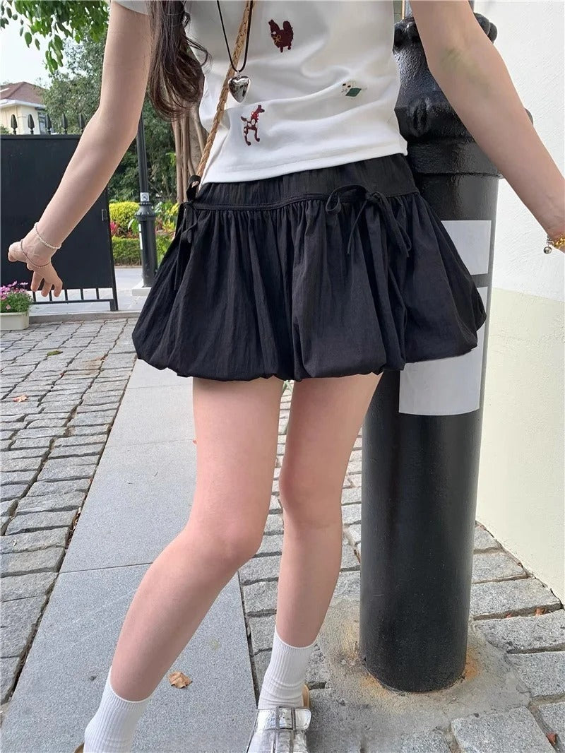 High Waist Pleated Mini Skirt