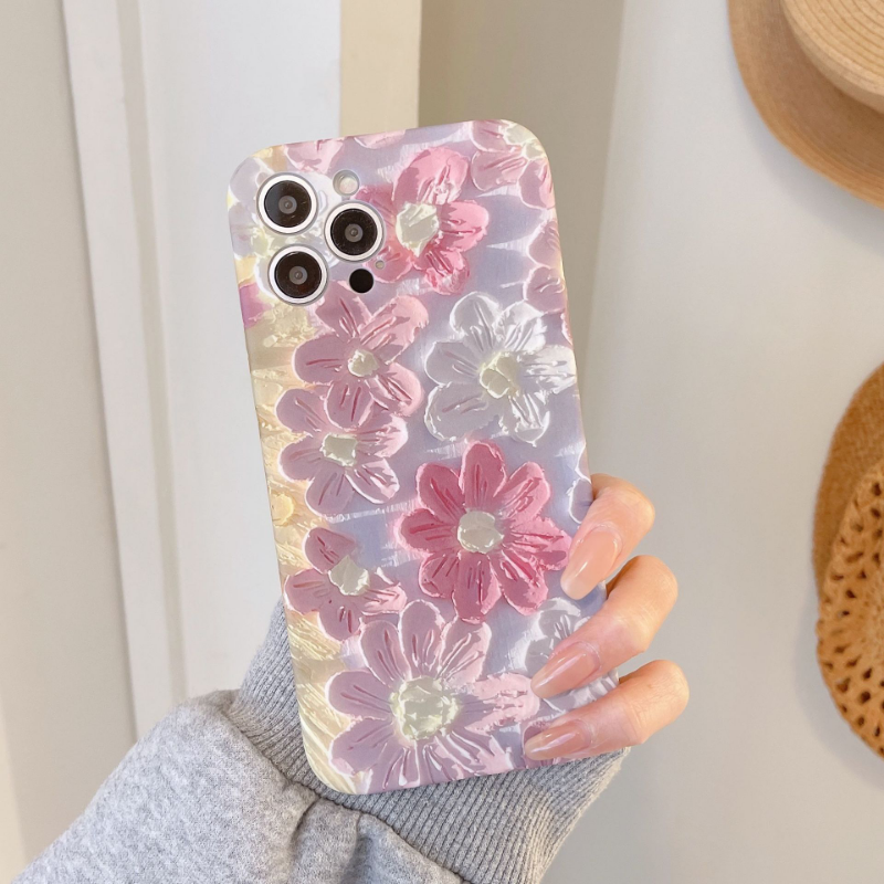 Oil Painting Pink Floral Case