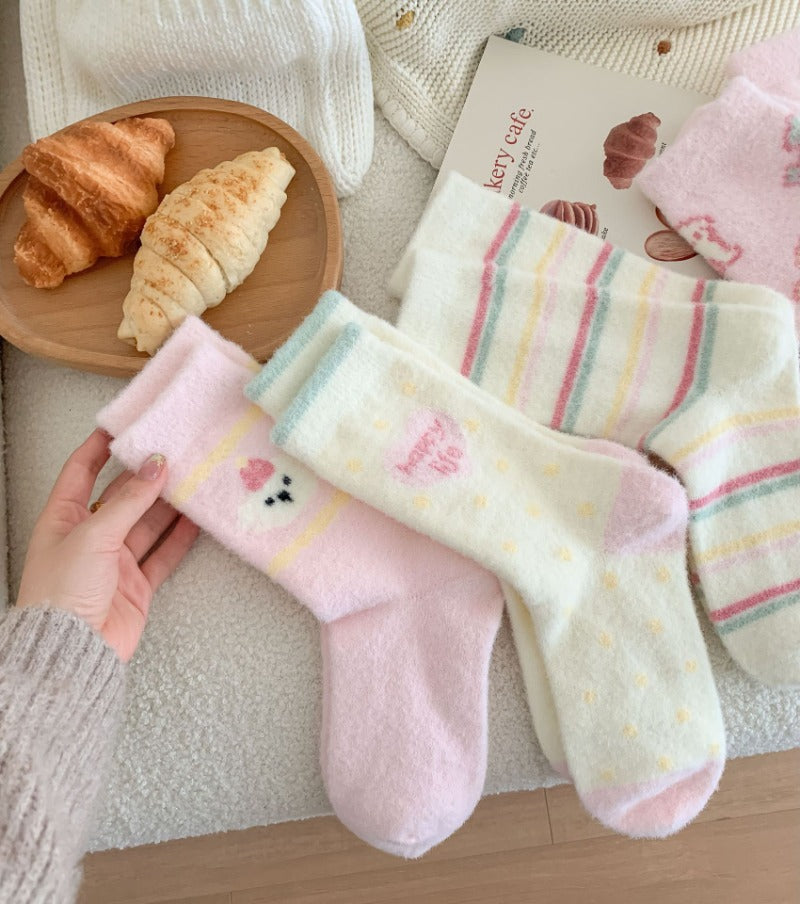 Sweet Pastel Cute Critter Socks