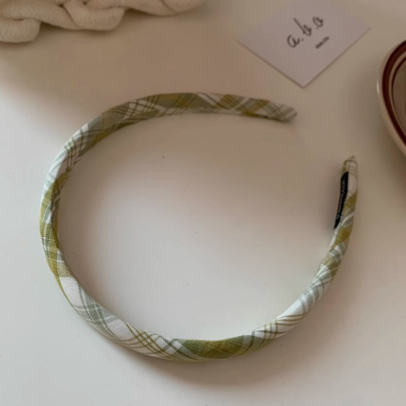 Pastel Gingham Headband Set