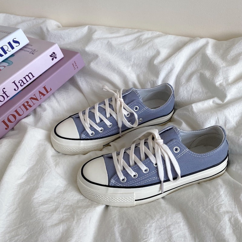 Classic High-Top Canvas Sneakers Lavender