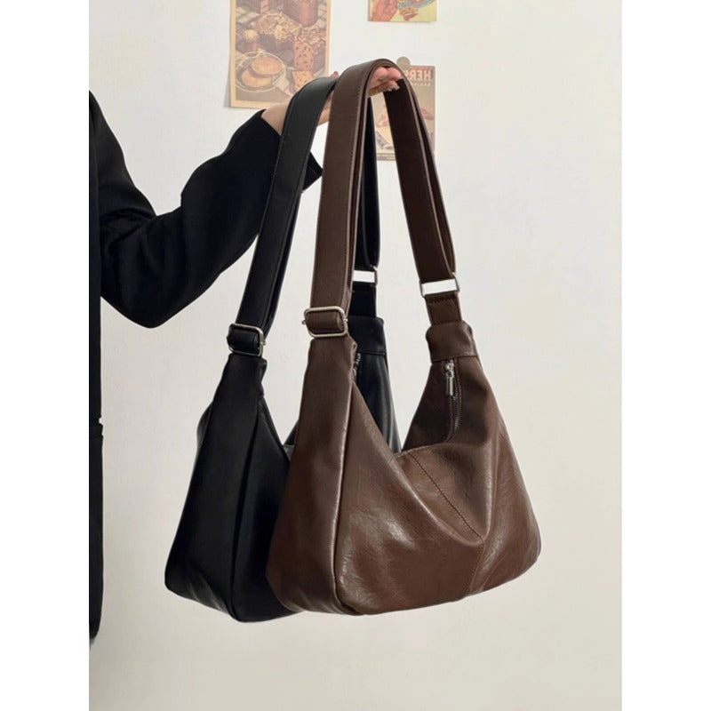 Adjustable Leather Hobo Bag