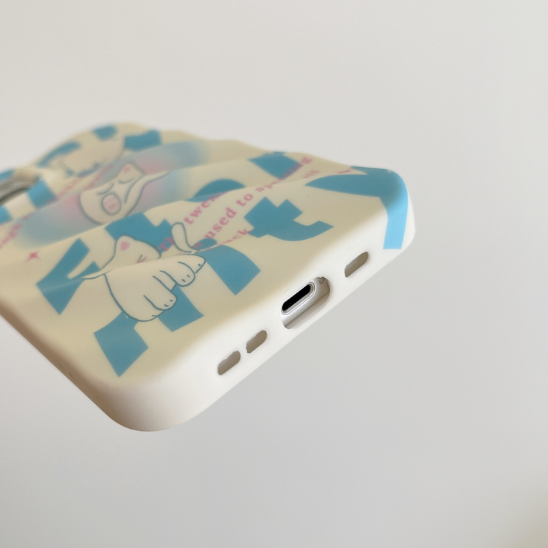 Blue Stripe Kitty Case