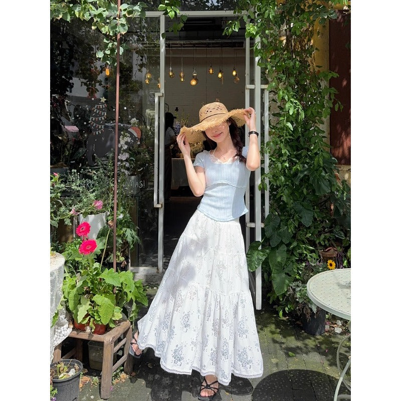 Ribbed Top Maxi Skirt