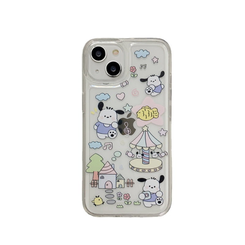 Patcha  Dog Print Transparent Case