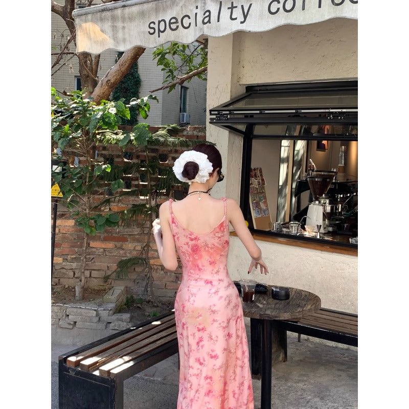 Sheer Pink Floral Dress