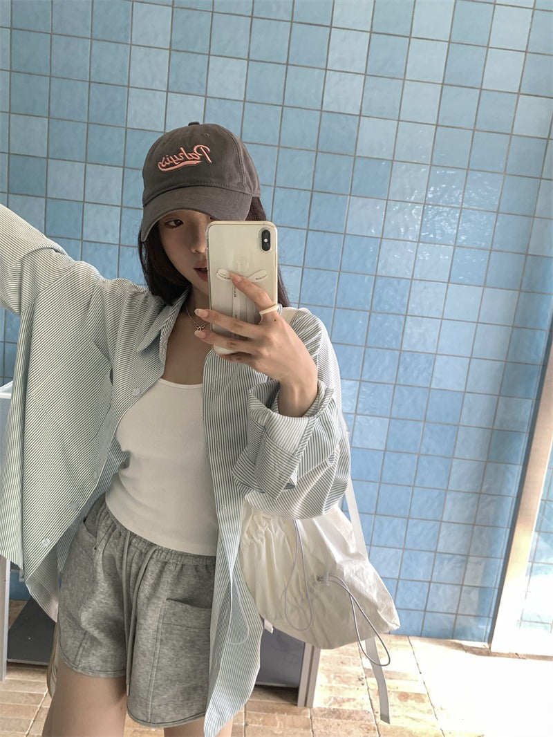 Stripes Basic Oversized Blouse