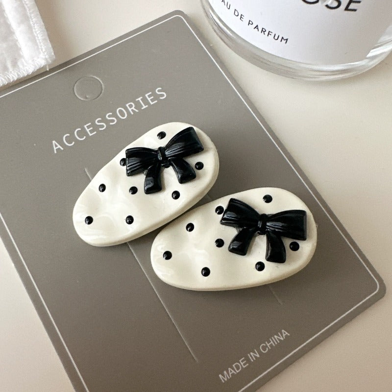 Retro Polka Dot Hair Clip