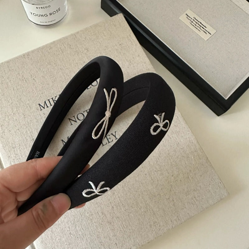 Elegant Bow Knit Crew Hair Clip