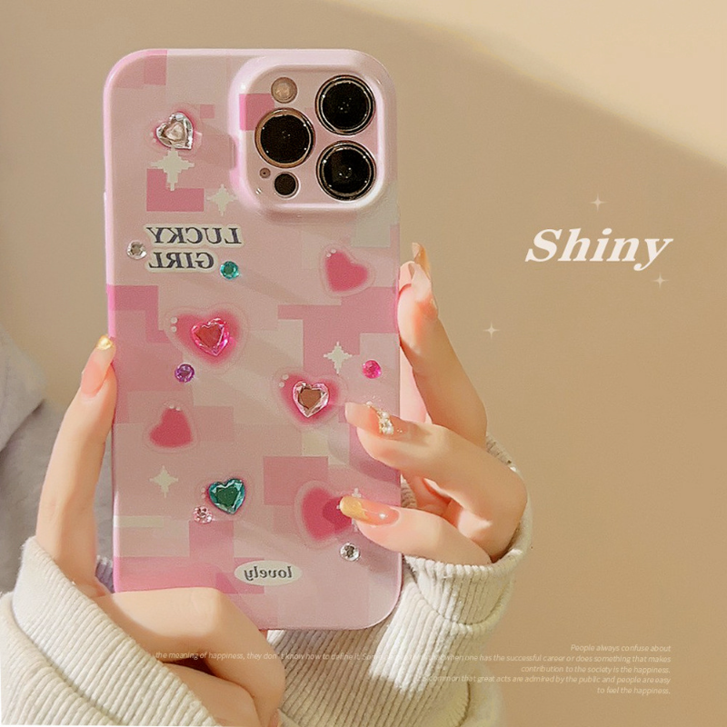 Lucky Girl Plaid Pink Case