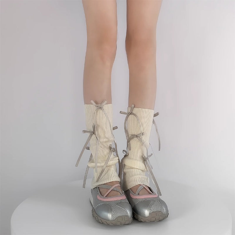 Ribbon Lace-Up Leg Warmer
