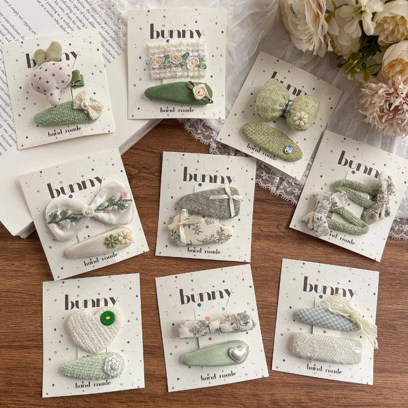 Bunny Handmade Pastel Hair Clips