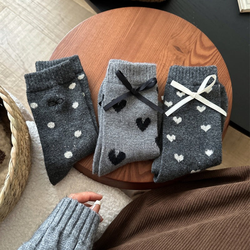 Cozy Heart Warm Woolen Socks