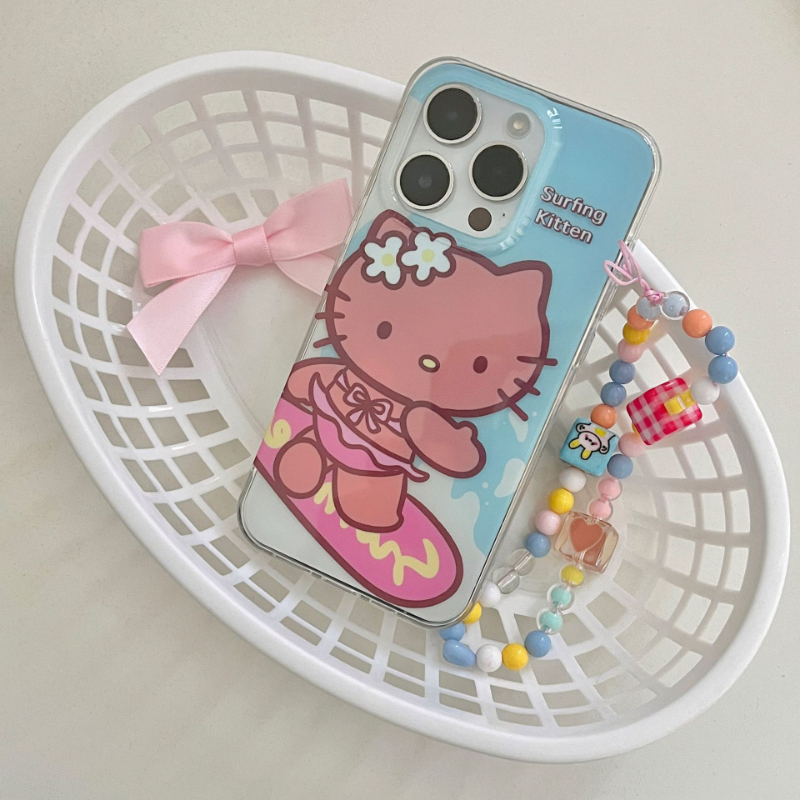 Surfing Kitty Dice Charm Case