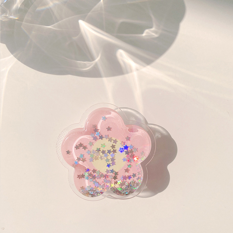 Transparent Pink Flower Case