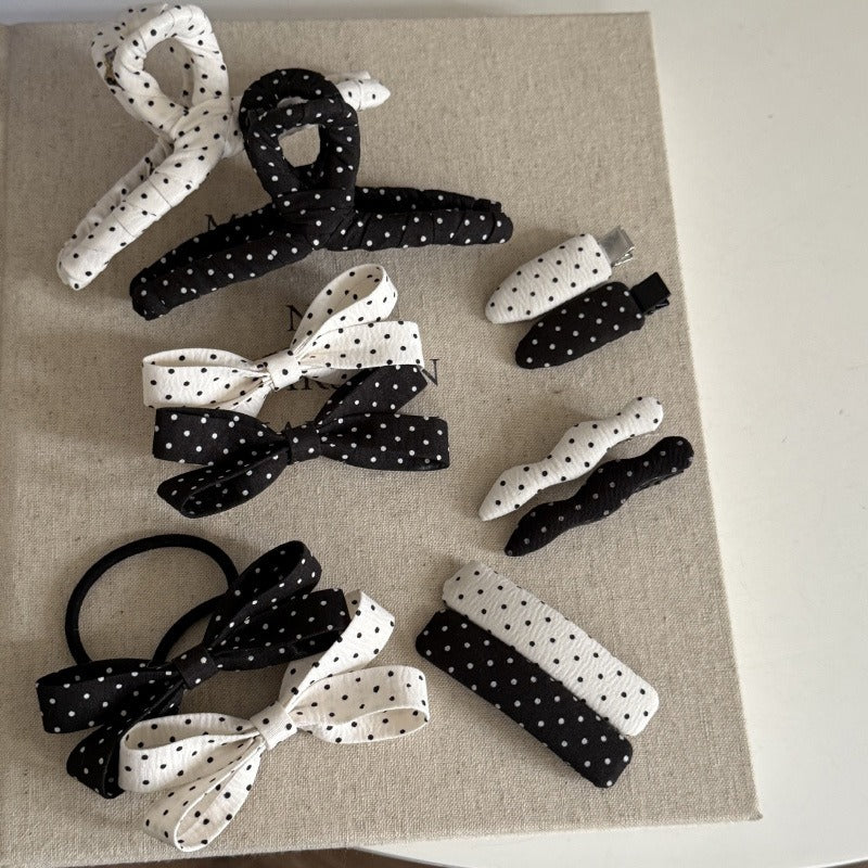 Polka Dot Bow Hair Accessories Set
