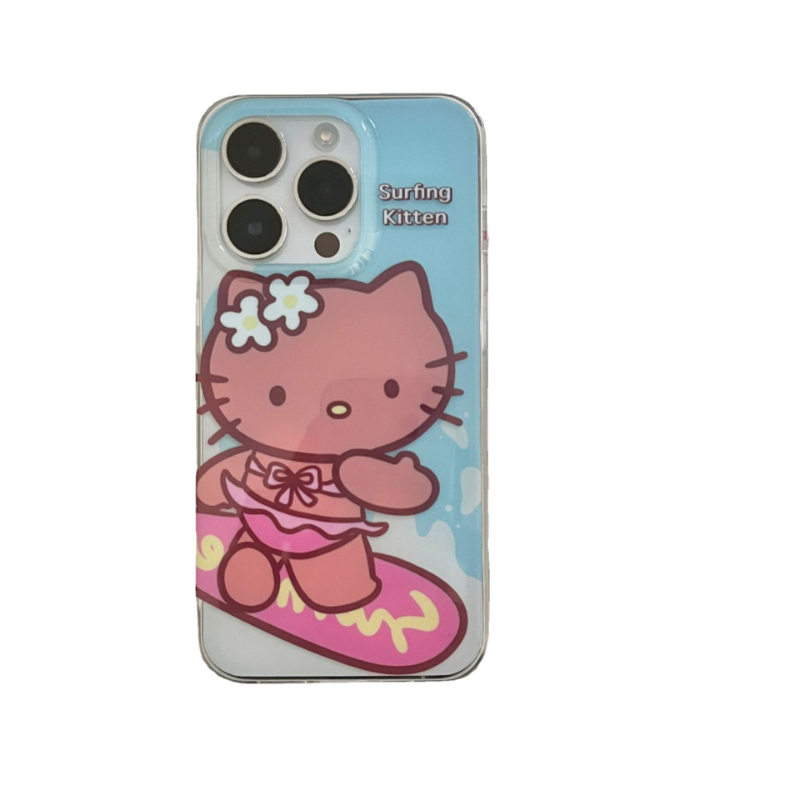 Surfing Kitty Dice Charm Case