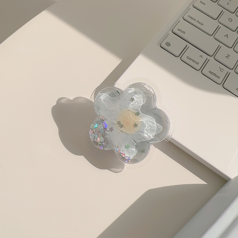 Transparent Baby Blue Flower Case