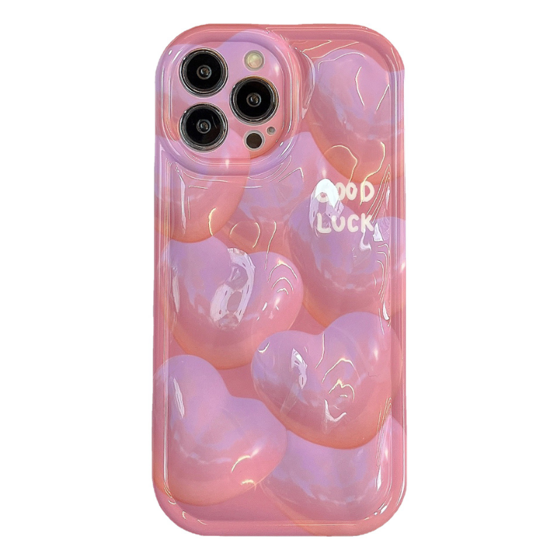 Bubble Heart Pink Case