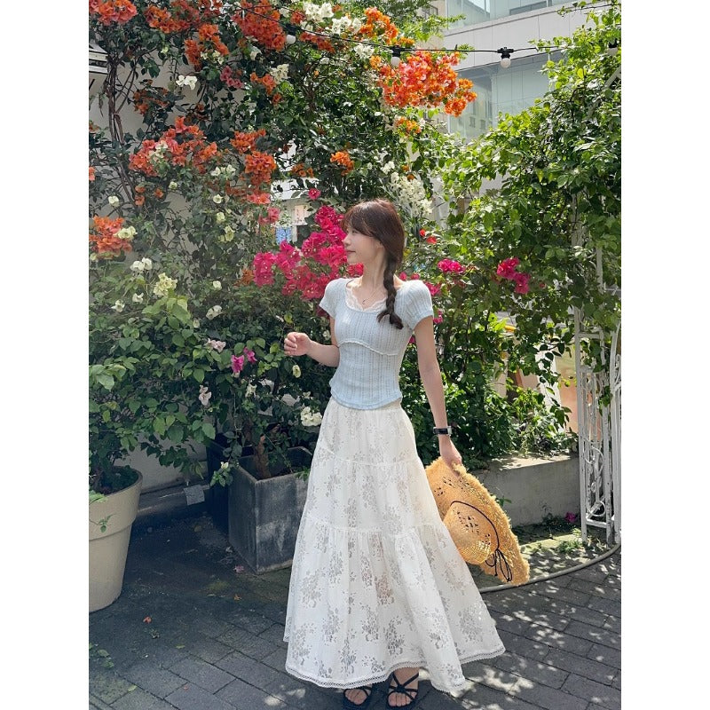 Ribbed Top Maxi Skirt
