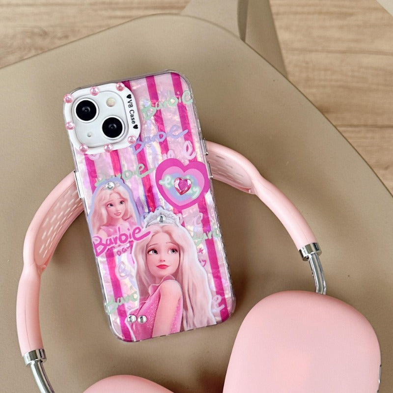 Heart Barbie Stripe Case