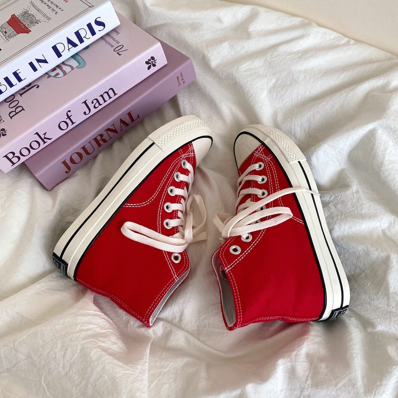 Classic High-Top Canvas Sneakers Lavender