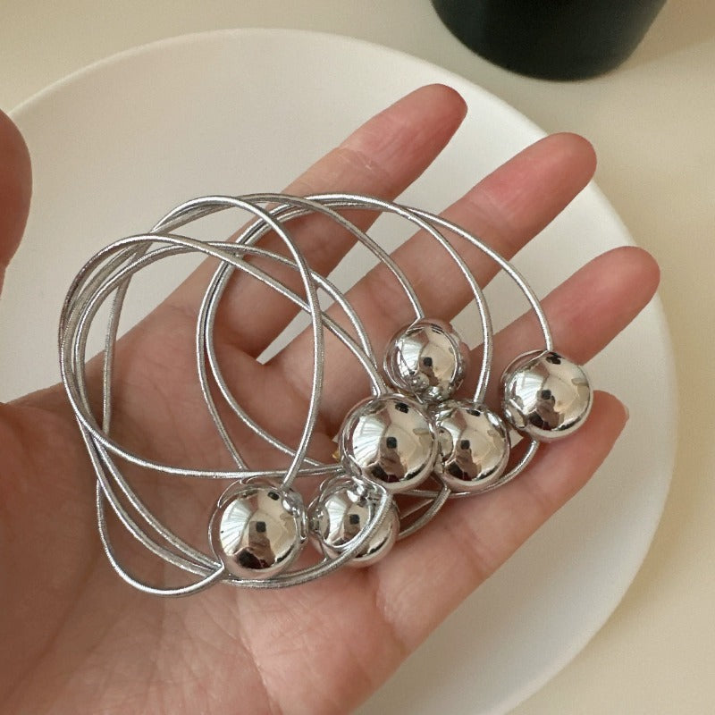 Elastic Hair Bands with Beads