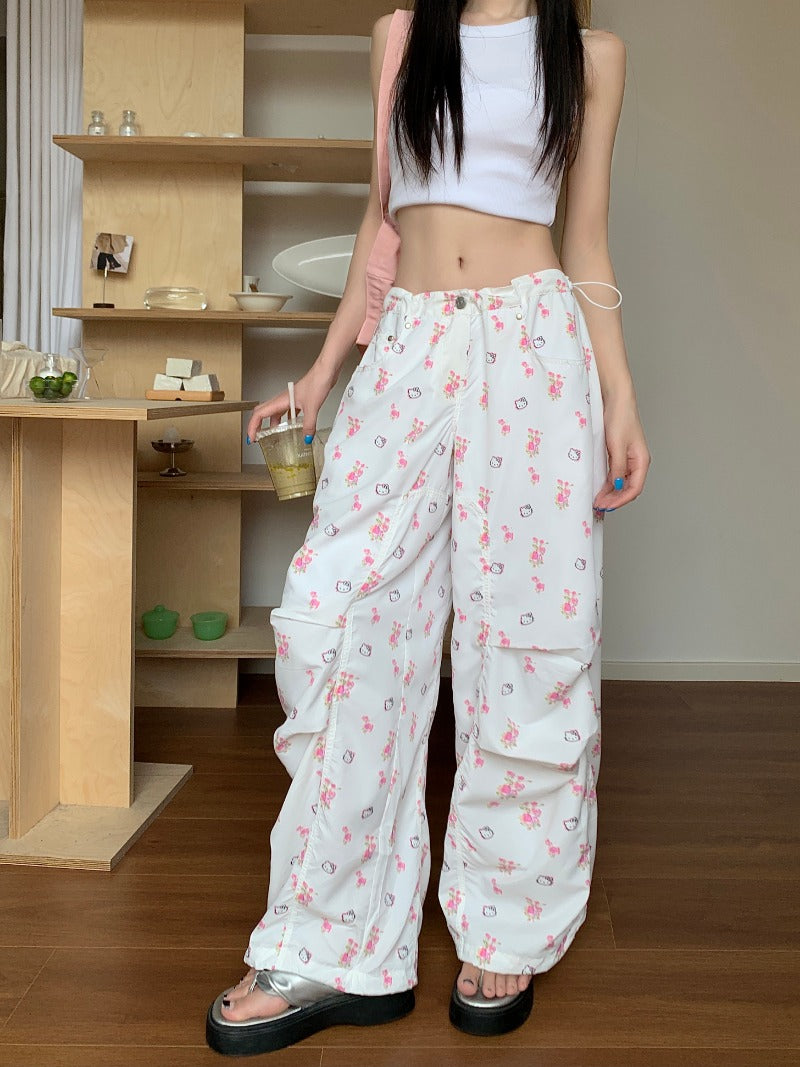 Cute Floral Print Lounge Pants