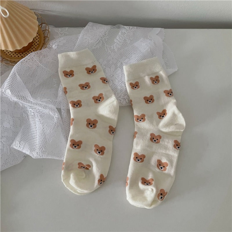 Brown Teddy Socks