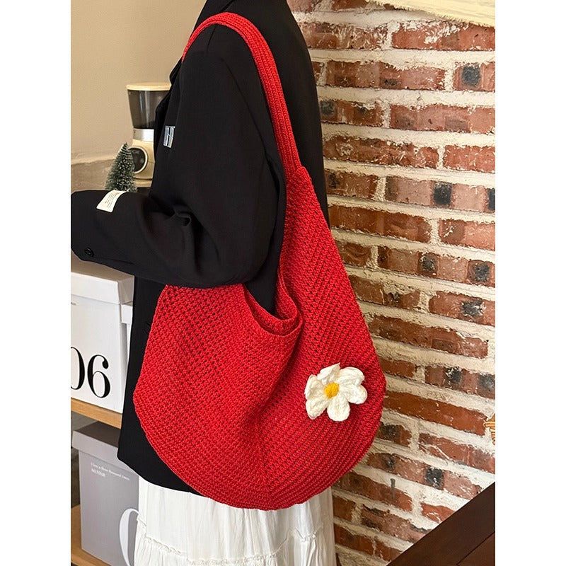 Handmade Crochet Daisy Tote