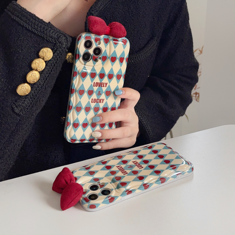 Love and lucky Argyle Heart Case