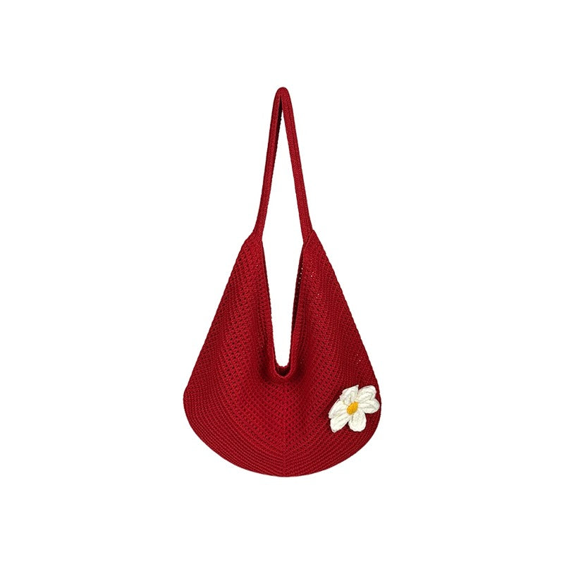 Handmade Crochet Daisy Tote