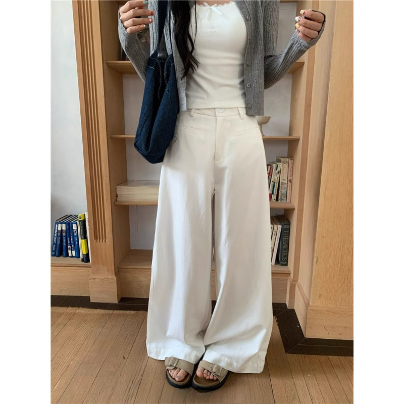 High-Waist Wide-Leg Chinos