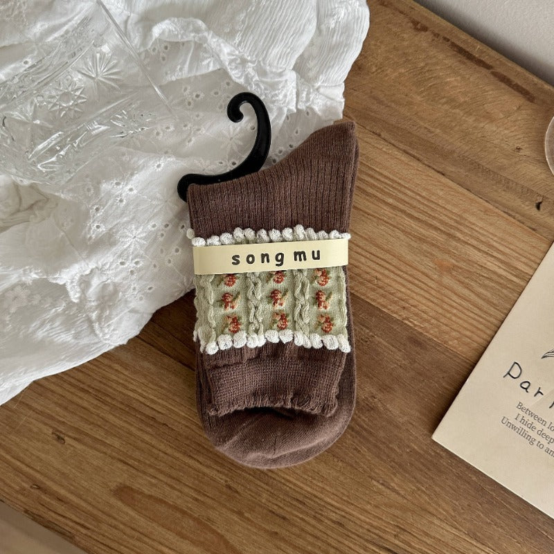 Vintage Charm Cozy Cotton Socks