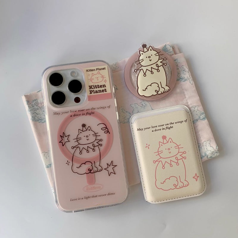 Pink Kitten Planet Case