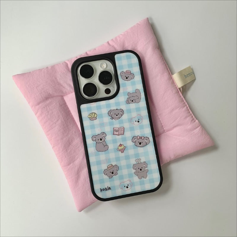 Cute Koala Gingham Phone Case