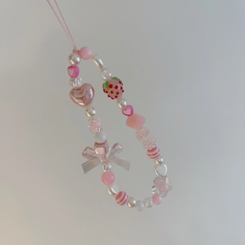 Pink Punk Phone Charm