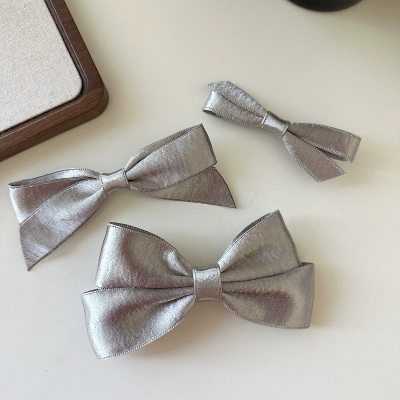 Girls Pearl Ribbon Hair Clip