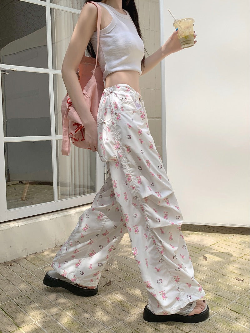 Cute Floral Print Lounge Pants