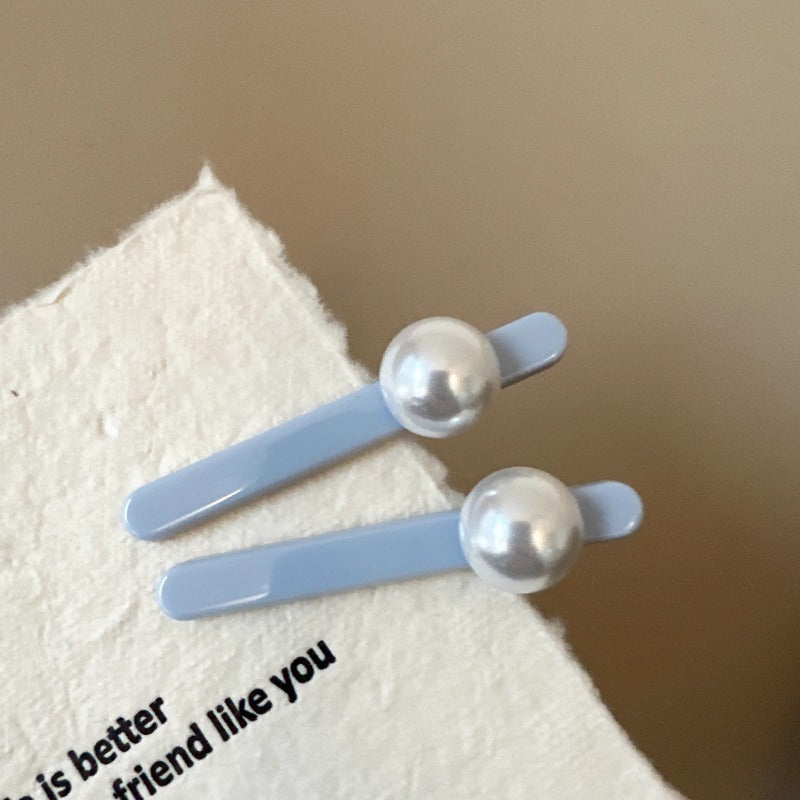 Sky Blue Pearl Clips