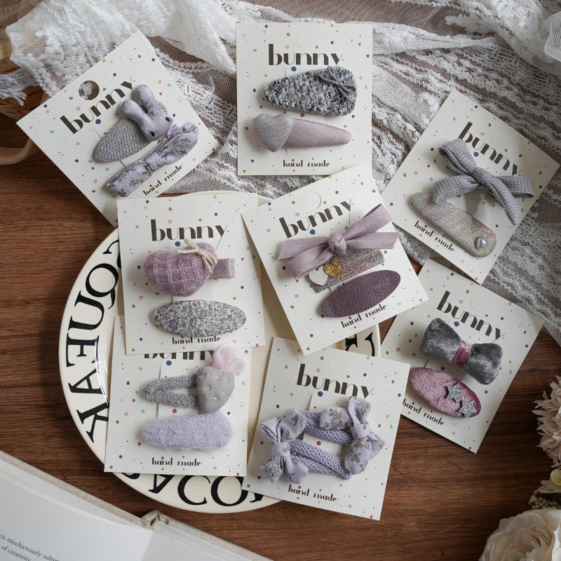 Pastel Lavender Bunny Hair Clips
