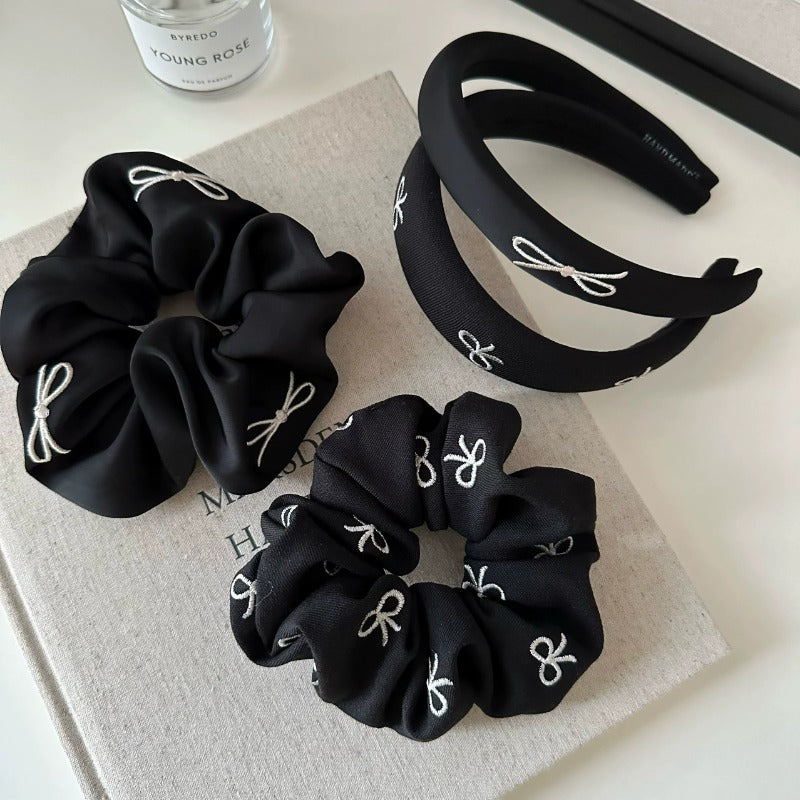 Elegant Bow Knit Crew Hair Clip