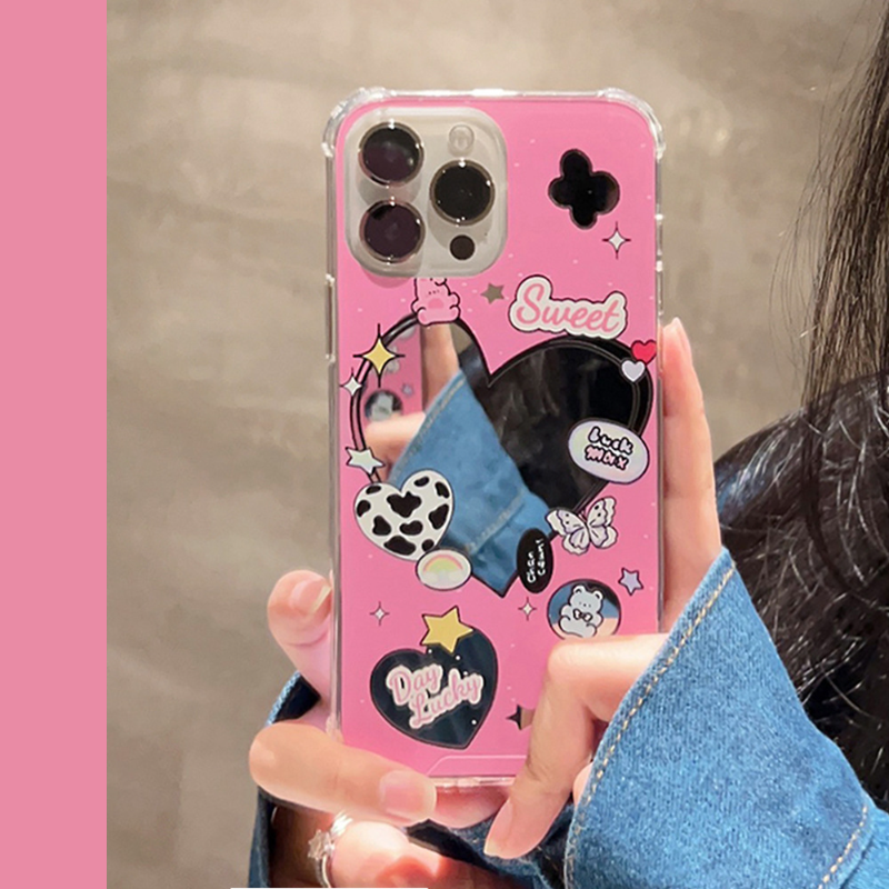 Sweet Lucky Day Mirror Heart Case