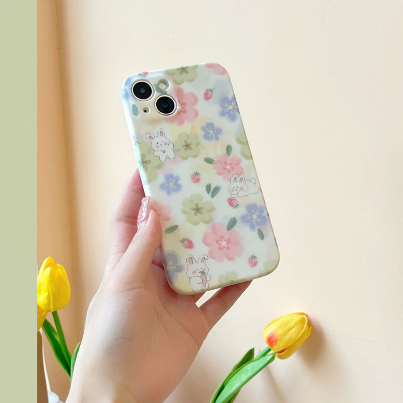 Oilpaint Bunny Floral Case