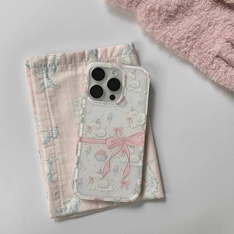 Pastel Ribbon Poodle Case