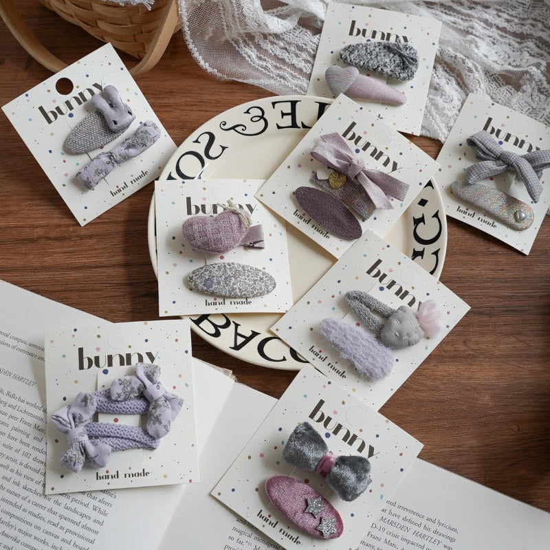 Pastel Lavender Bunny Hair Clips