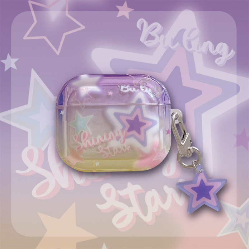 Purple Star Layer Airpods Case