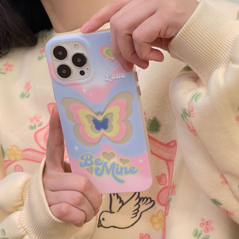 Peach Yellow Layer Butterfly Case