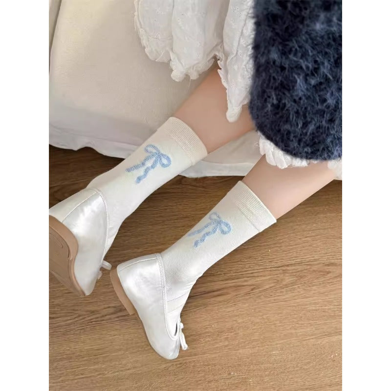 Soft Cotton Bow Ankle Socks